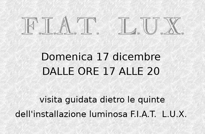 fannidada F.I.A.T. L.U.X. Visita Guidata @ Cavallerizza IrReale